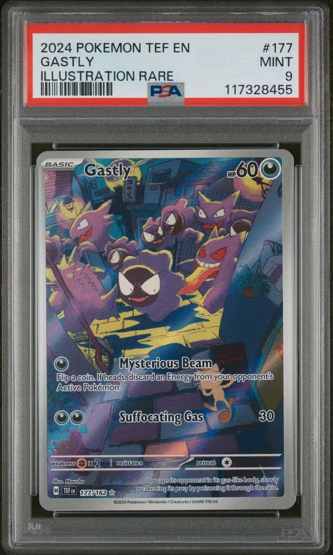 2024 #177 Gastly PSA 9 Tef EN-Temporal Forces Pokemon
