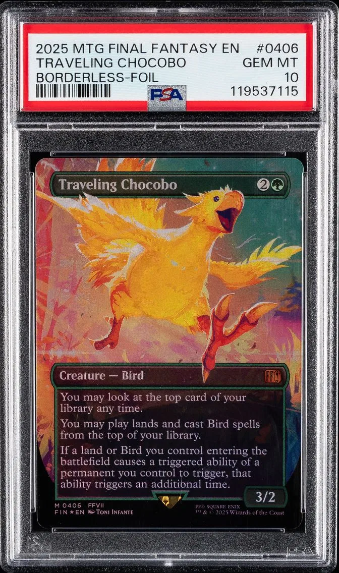 2025 #0406 Traveling Chocobo PSA 10 Final Fantasy Magic the Gathering