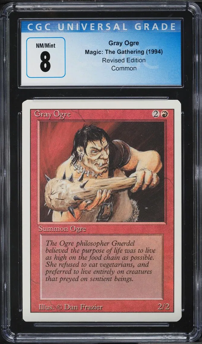 1994 #NA REVISED EDITION GRAY OGRE CGC 8 CGC 8 MAGIC THE GATHERING