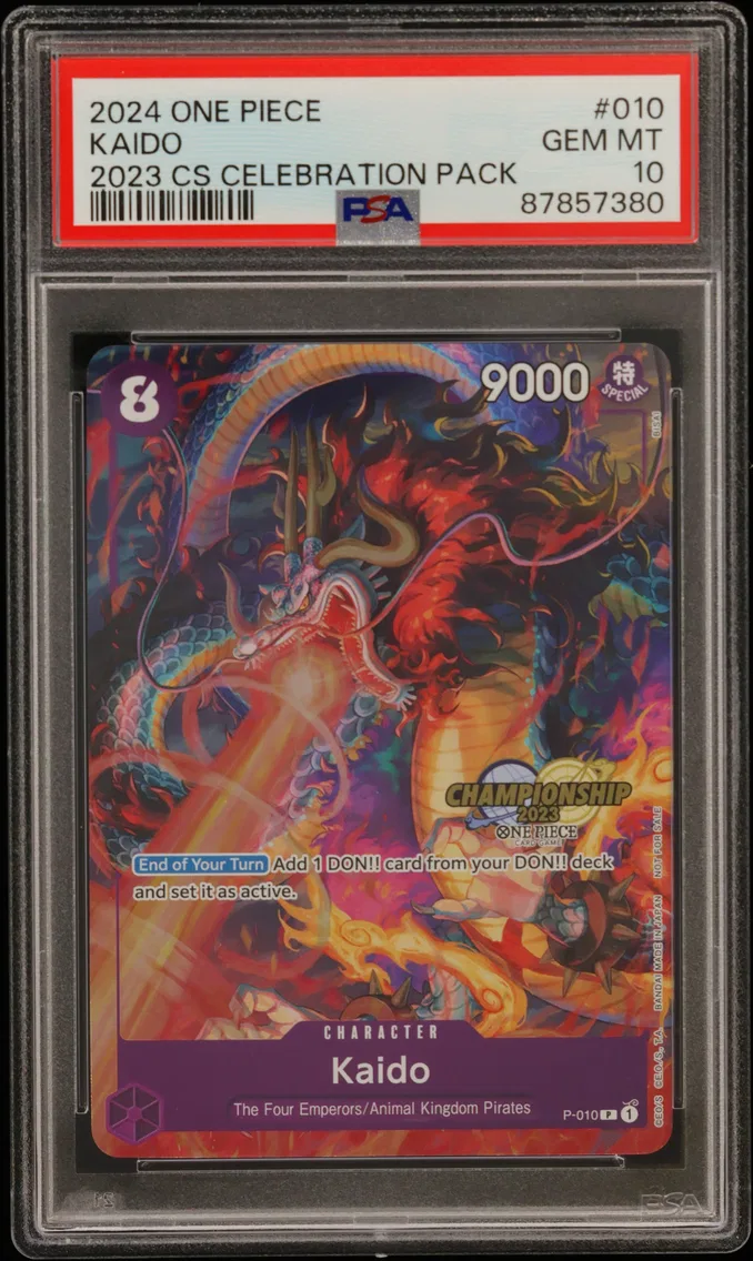 2024 #010 KAIDO PSA 10 One Piece Championship 2023 Celebration Pack
