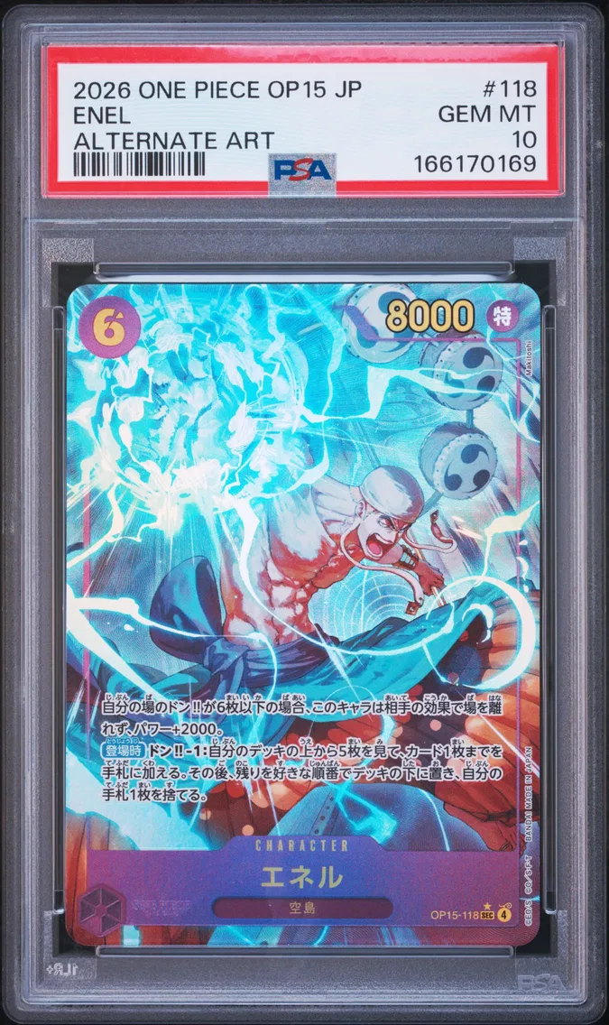 2026 #118 Enel PSA 10 One Piece Japanese OP15-Adventure on Kami's Island