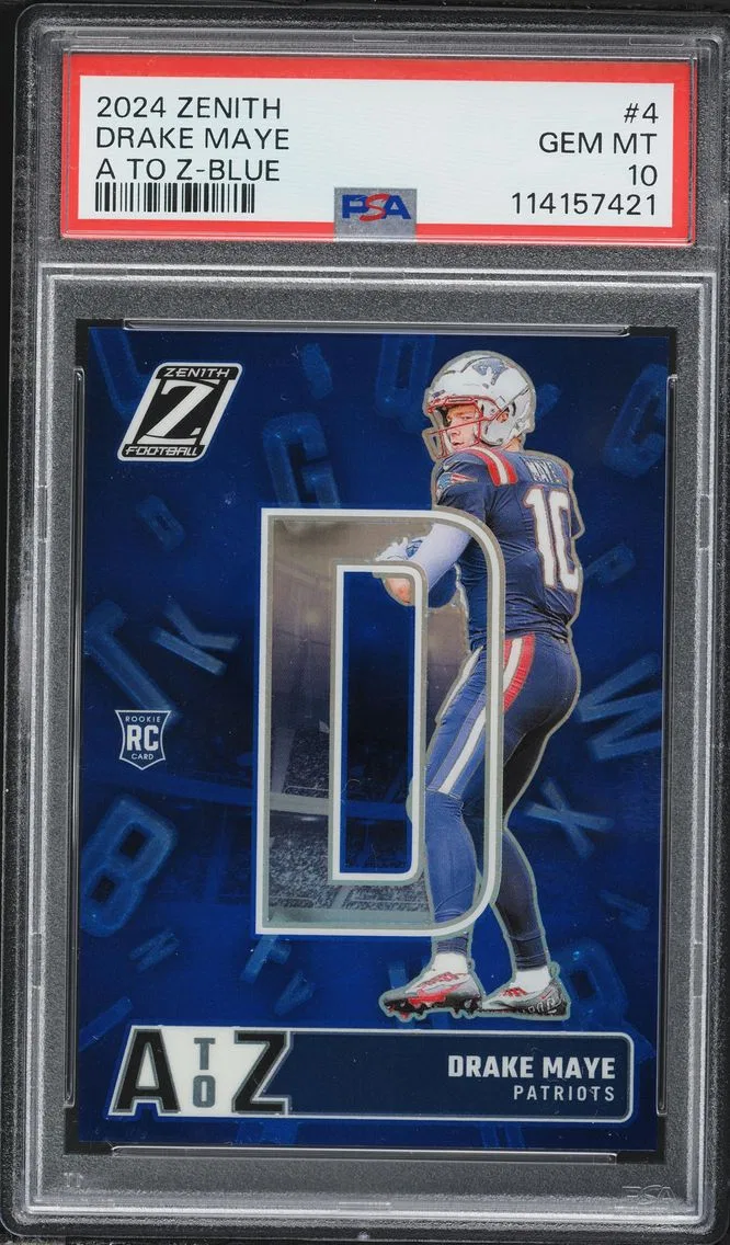 2024 #4 Drake Maye PSA 10 Panini Zenith A to Z Football
