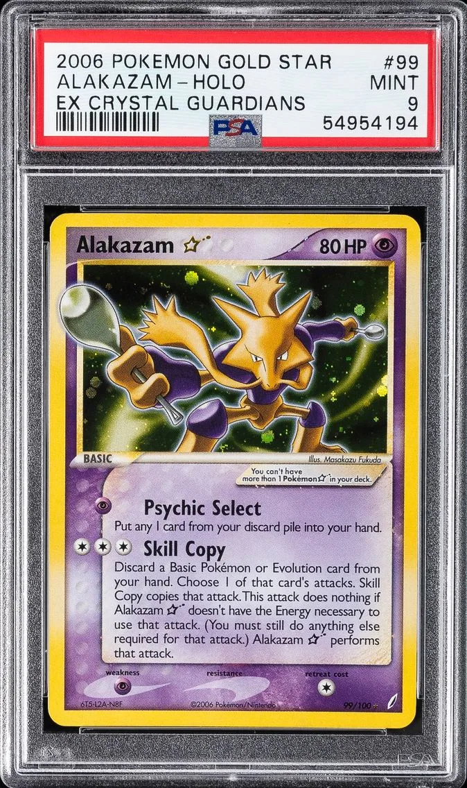 2006 #99 Alakazam-Holo PSA 9 EX Crystal Guardians Pokemon