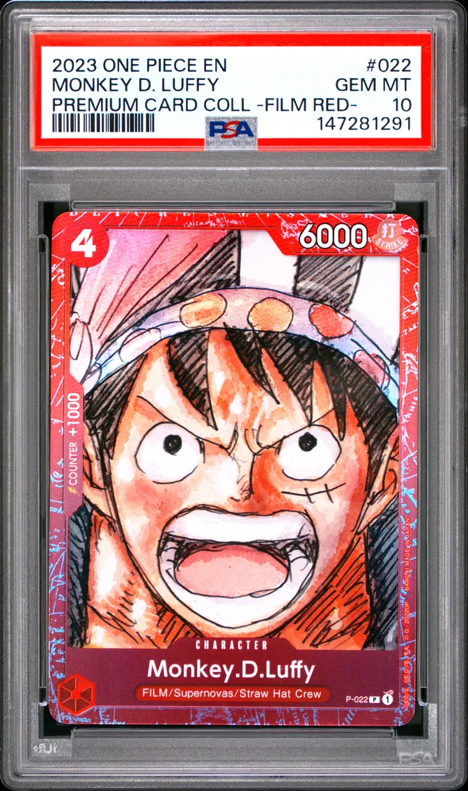 2023 #022 Monkey D. Luffy PSA 10 One Piece Premium Card Collection -One Piece Film Red-