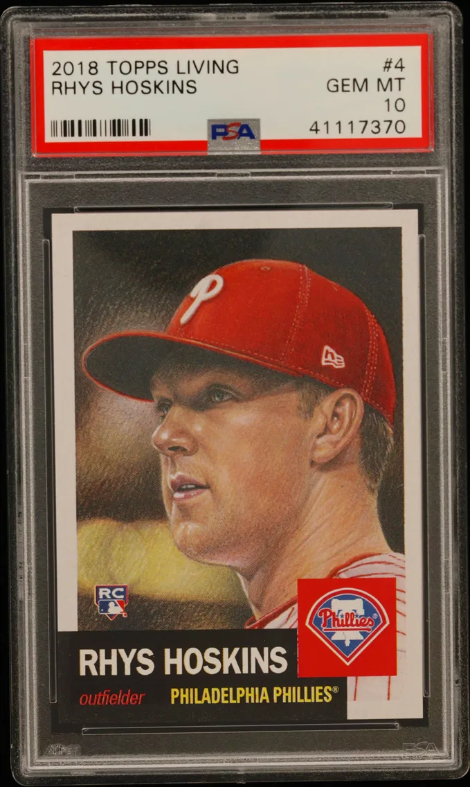 2018 #4 RHYS HOSKINS PSA 10 Topps Living