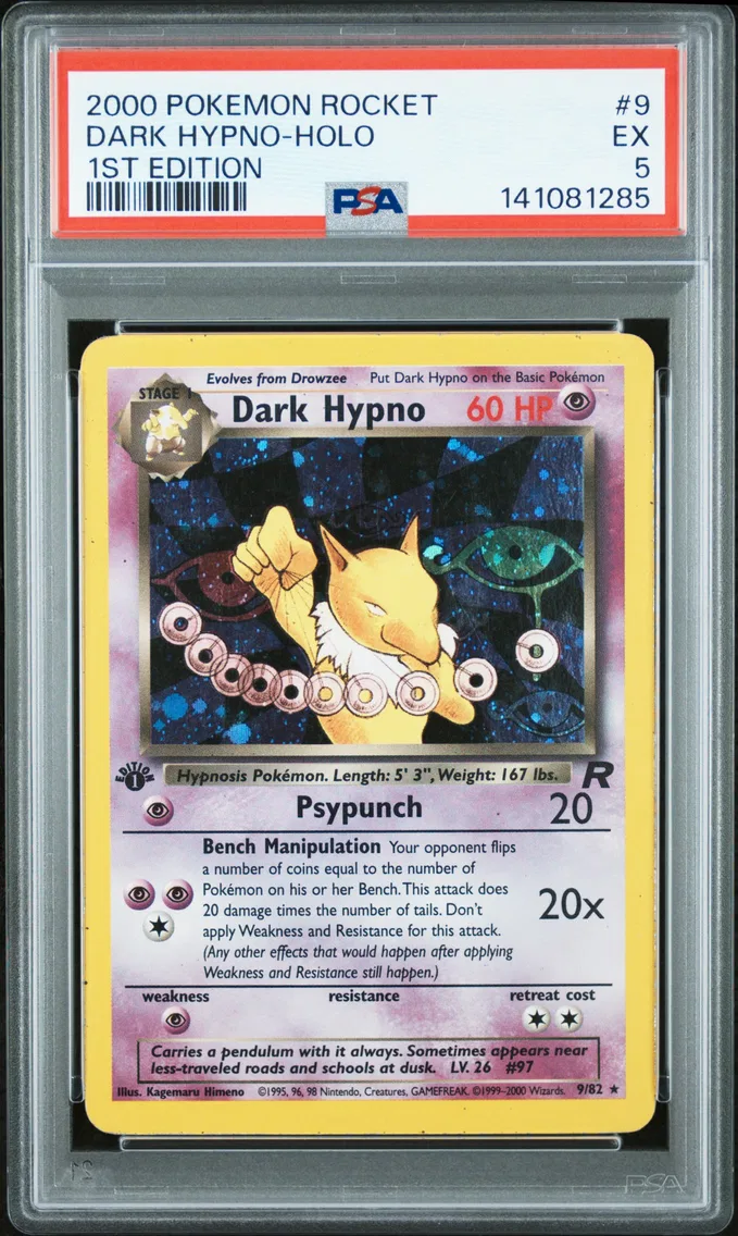 2000 #9 Dark Hypno-Holo 1st Edition PSA 5 Rocket