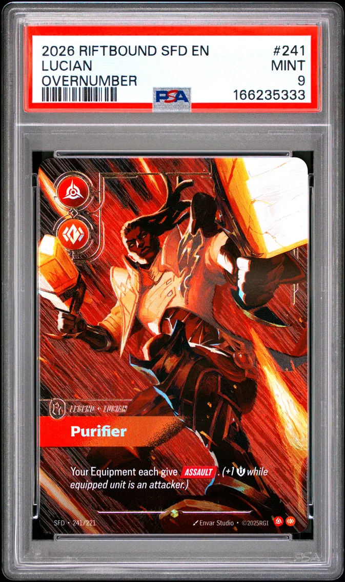 2026 #241 Lucian - Purifier PSA 9 Riftbound: League of Legends Sfd-Spiritforged