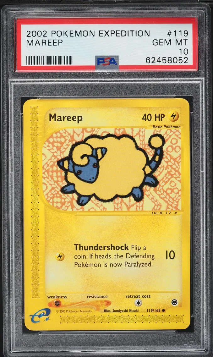 2002 #119 Mareep PSA 10 Expedition Pokemon