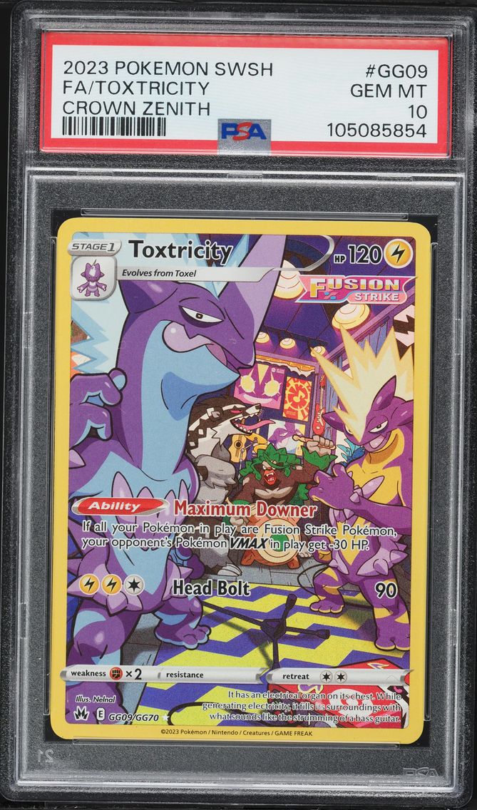 2023 #GG09 Full Art/Toxtricity PSA 10 Sword and Shield Crown Zenith Pokemon