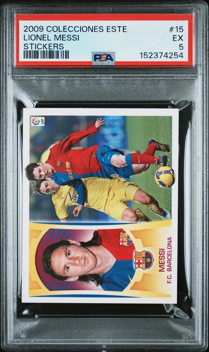2009 #15 Lionel Messi PSA 5 Colecciones Este Stickers