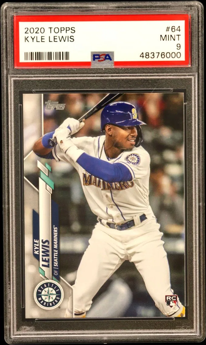 2020 #64 Kyle Lewis PSA 9 Topps