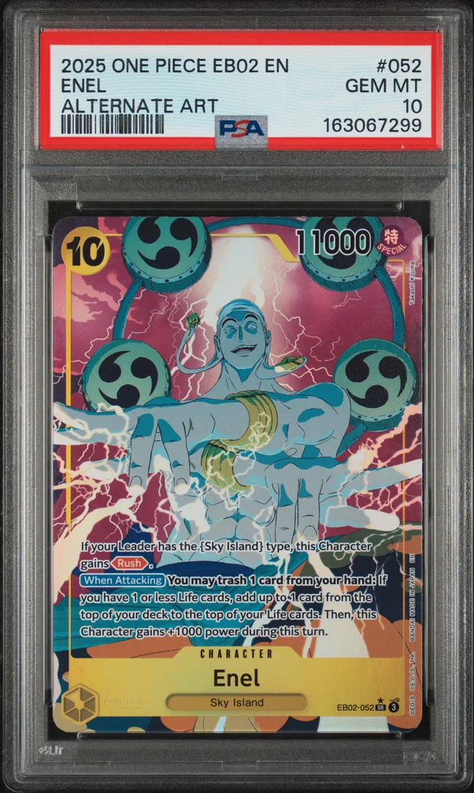 2025 #052 Enel PSA 10 One Piece EB02-Extra Booster -Anime 25th Collection-