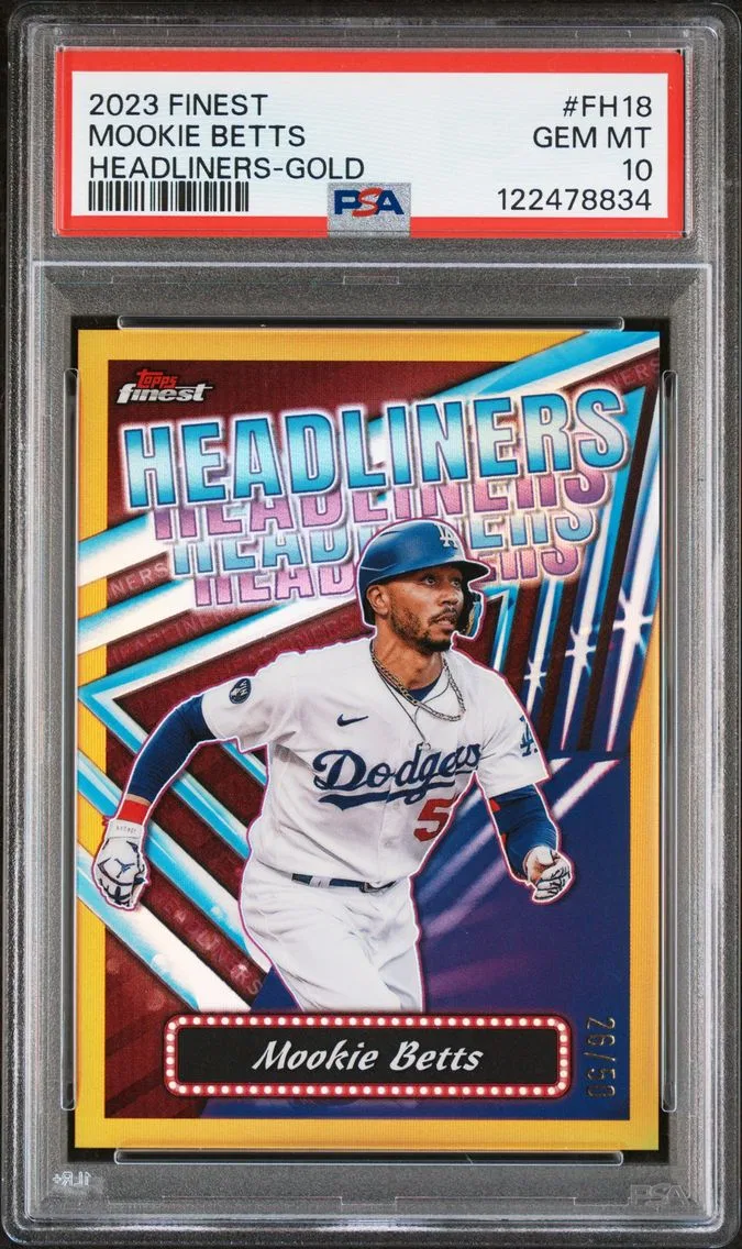 2023 #FH18 Mookie Betts PSA 10 Topps Finest Finest Headliners