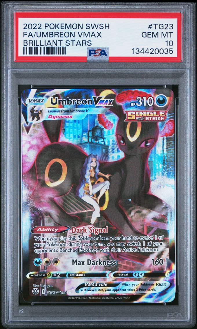 2022 #TG23 Full Art/Umbreon Vmax PSA 10 Sword & Shield Brilliant Stars