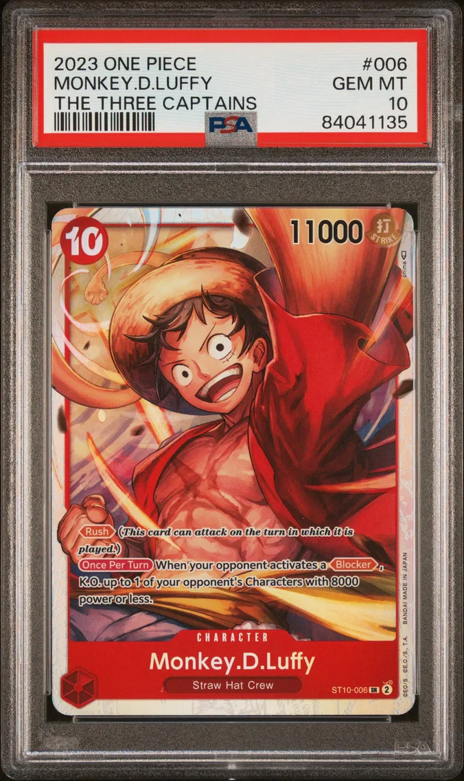 2023 #006 Monkey D. Luffy PSA 10 One Piece Ultra Deck ST10-the Three Captains