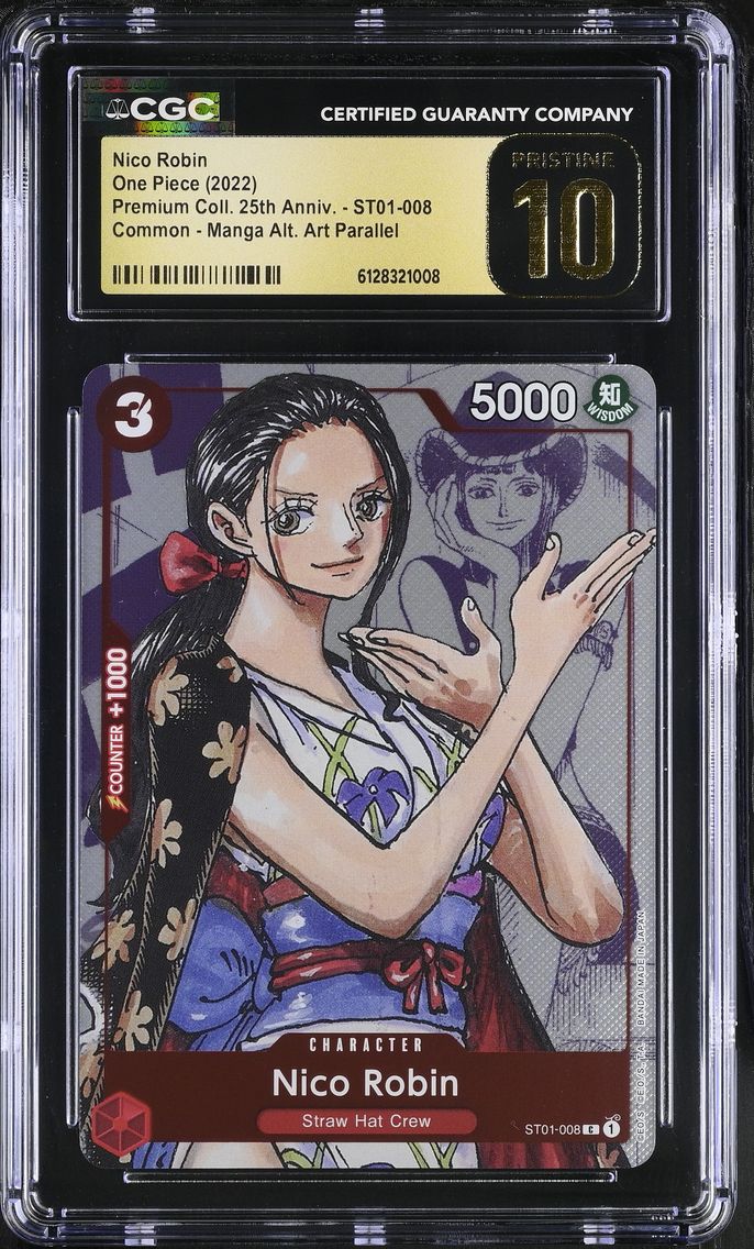 2022 #ST01-008 Nico Robin CGC 10 Pristine Premium Collection 25th Anniversary - English
