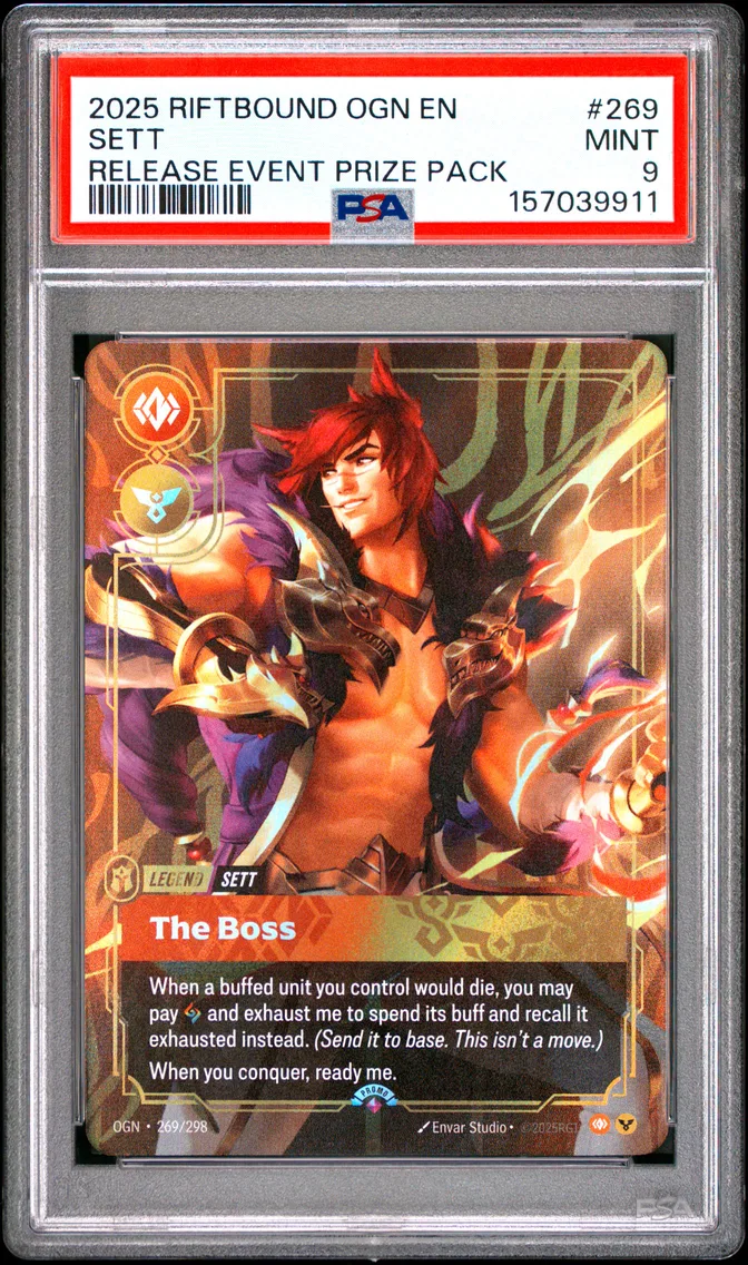 2025 #269 Sett - the Boss PSA 9 Riftbound: League of Legends Ogn-Origins