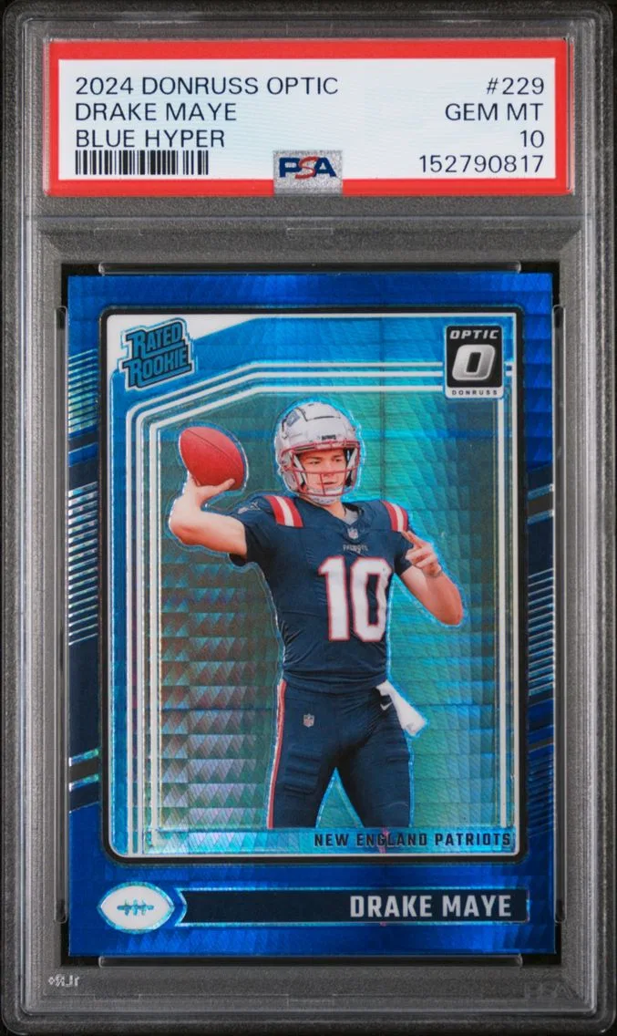 2024 #229 Drake Maye PSA 10 Panini Donruss Optic
