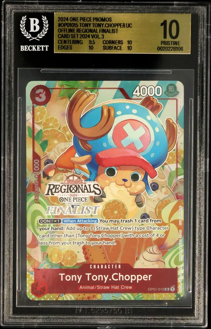 2024 #OP01015 Tony Tony.Chopper UC/(Offline Regional Finalist Card Set 2024 Vol. 3) BGS 10 One Piece Card Game Promos