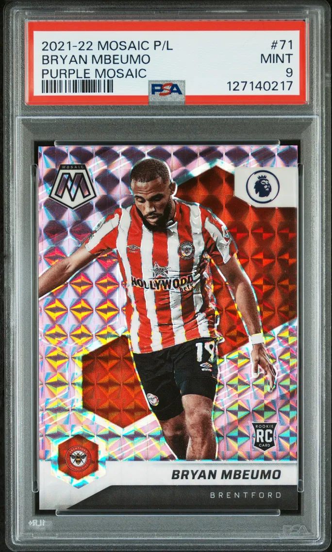 2021 #71 Bryan Mbeumo PSA 9 Panini Mosaic Premier League