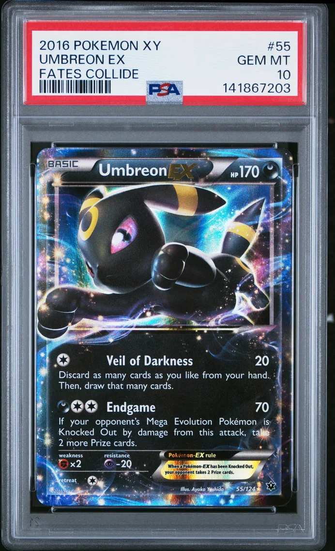 2016 #55 Umbreon EX PSA 10 XY Fates Collide