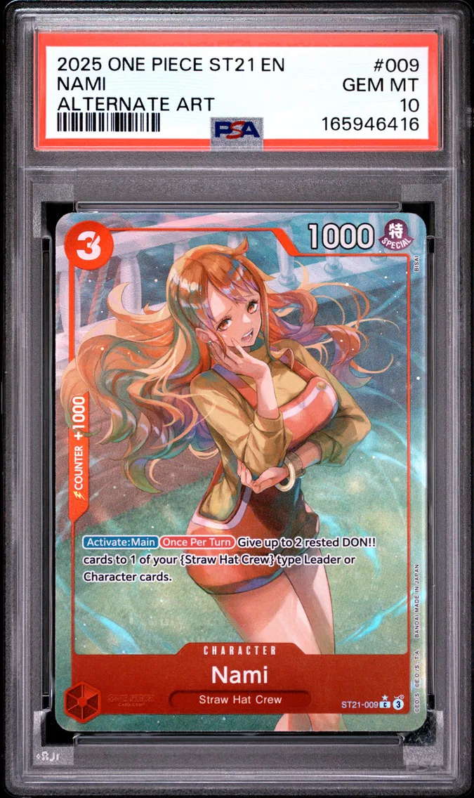 2025 #009 Nami PSA 10 One Piece Starter Deck ST21-EX Gear 5