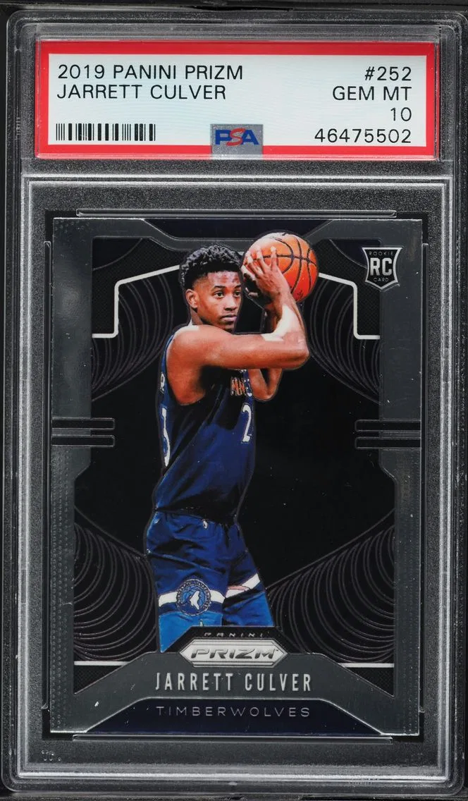 2019 #252 Jarrett Culver PSA 10 Panini Prizm Basketball