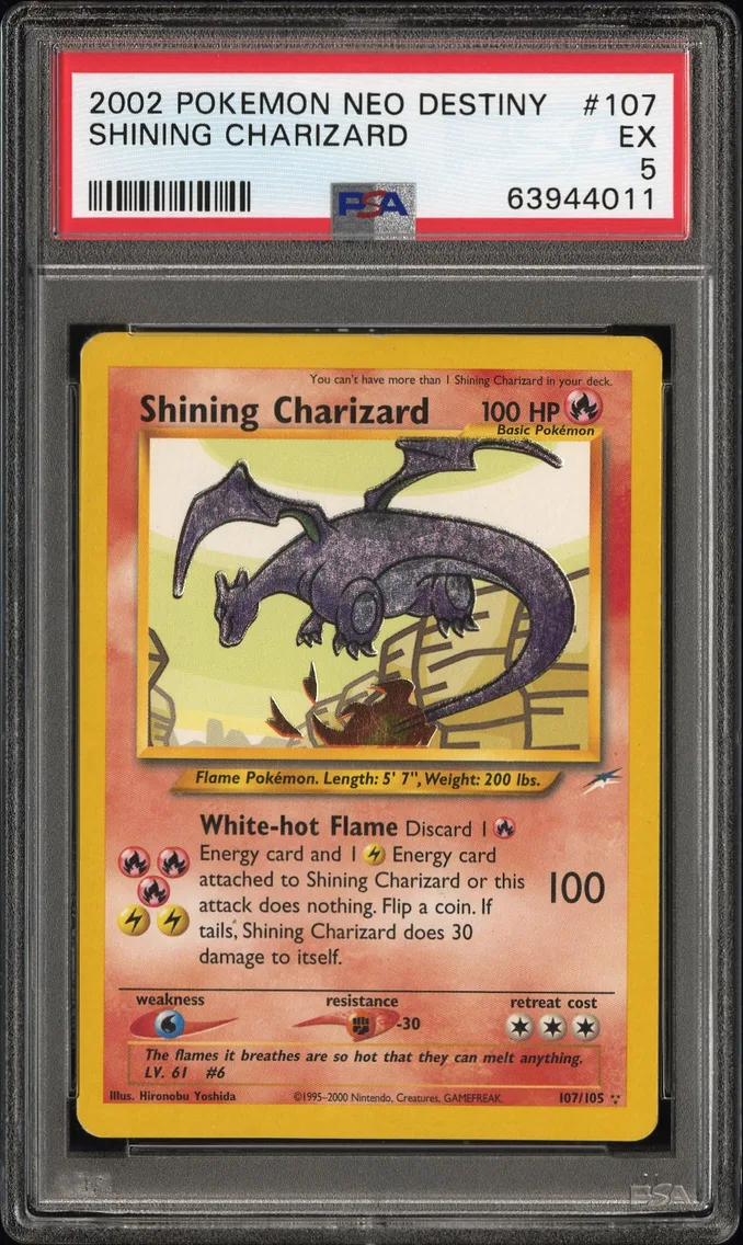 2002 #107 Shining Charizard PSA 