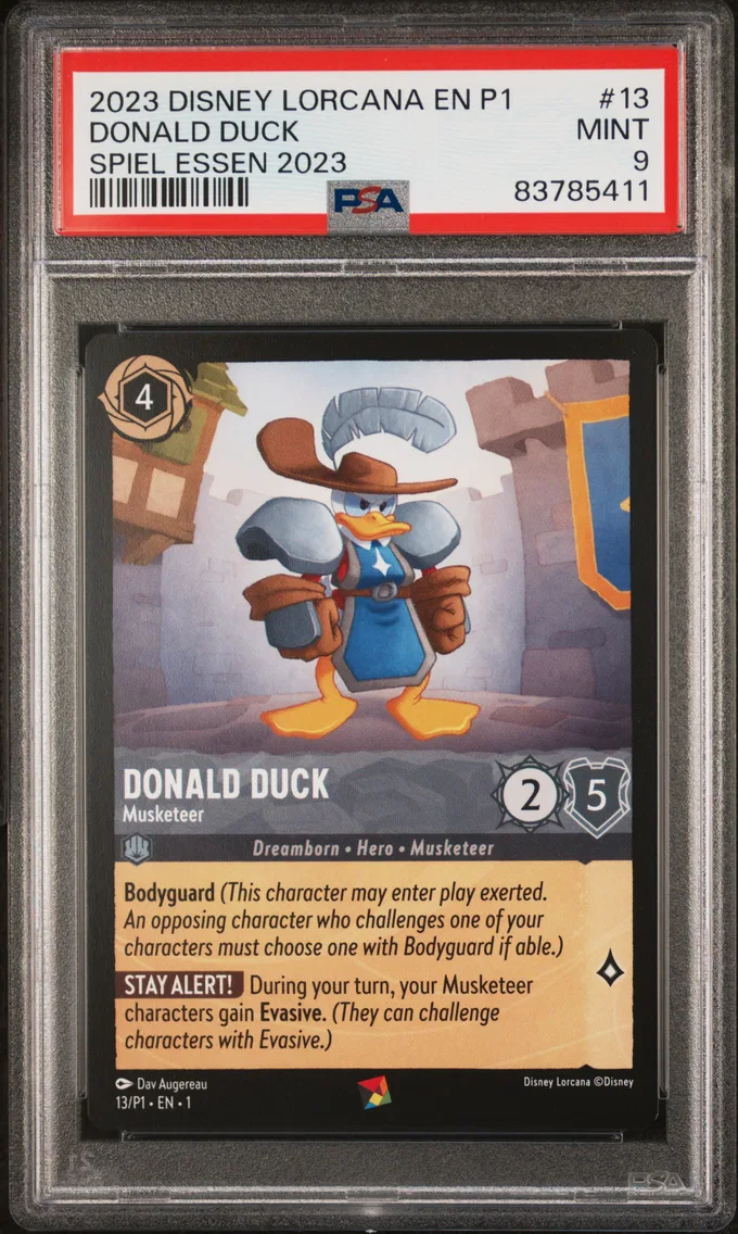 2023 #13 Donald Duck - Musketeer PSA 9 Disney Lorcana EN P1-Promo