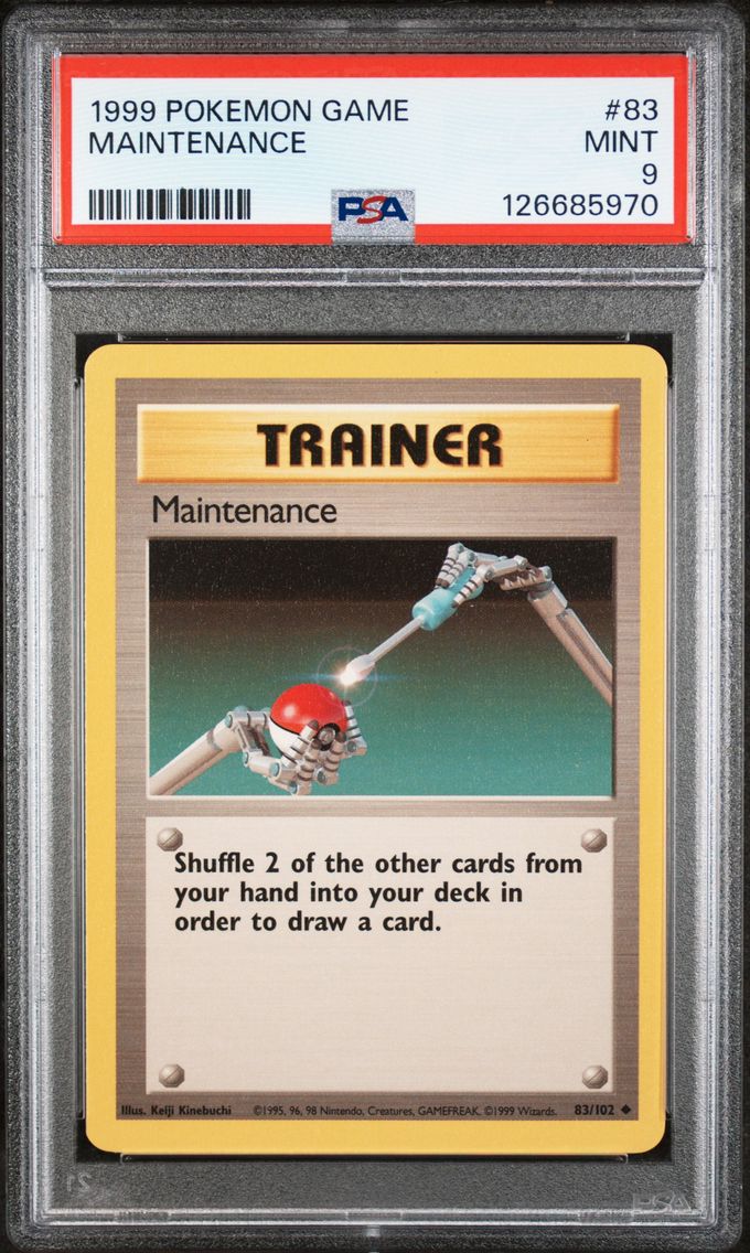 1999 #83 Maintenance PSA 9 Game Pokemon