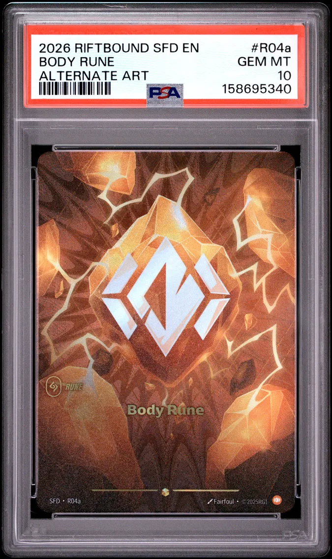 2026 #R04a Body Rune PSA 10 Riftbound: League of Legends Sfd-Spiritforged