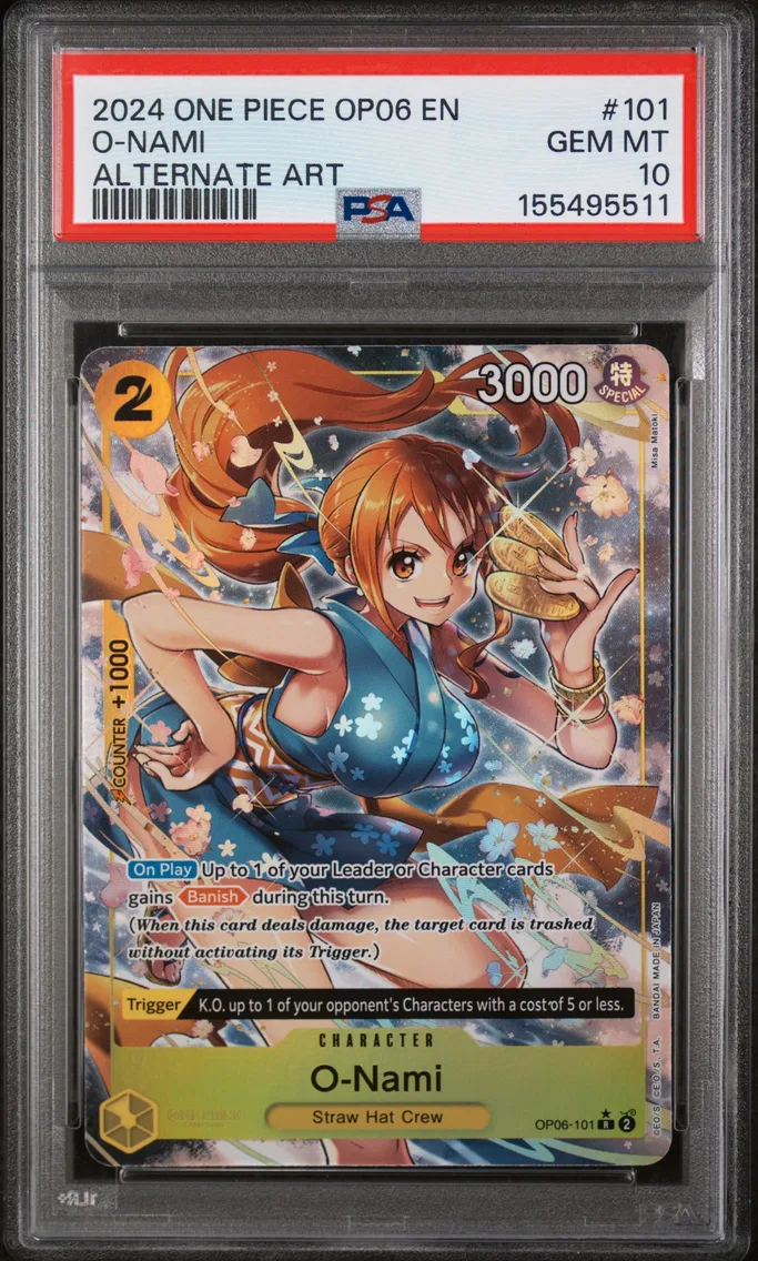2024 #101 O-Nami PSA 10 One Piece OP06-Wings of the Captain