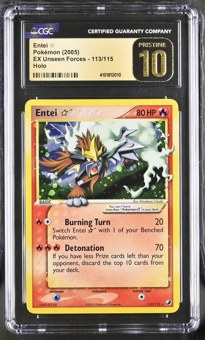 2005 #113 Entei â?? CGC 10 Pris
