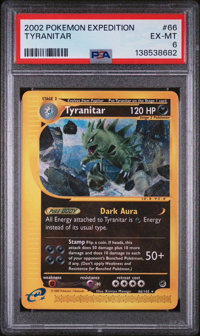 2002 #66 Tyranitar PSA 6 Expedition