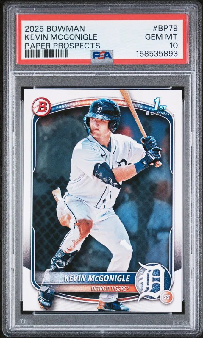 2025 #BP79 KEVIN MCGONIGLE PSA 10 Bowman Paper Prospects