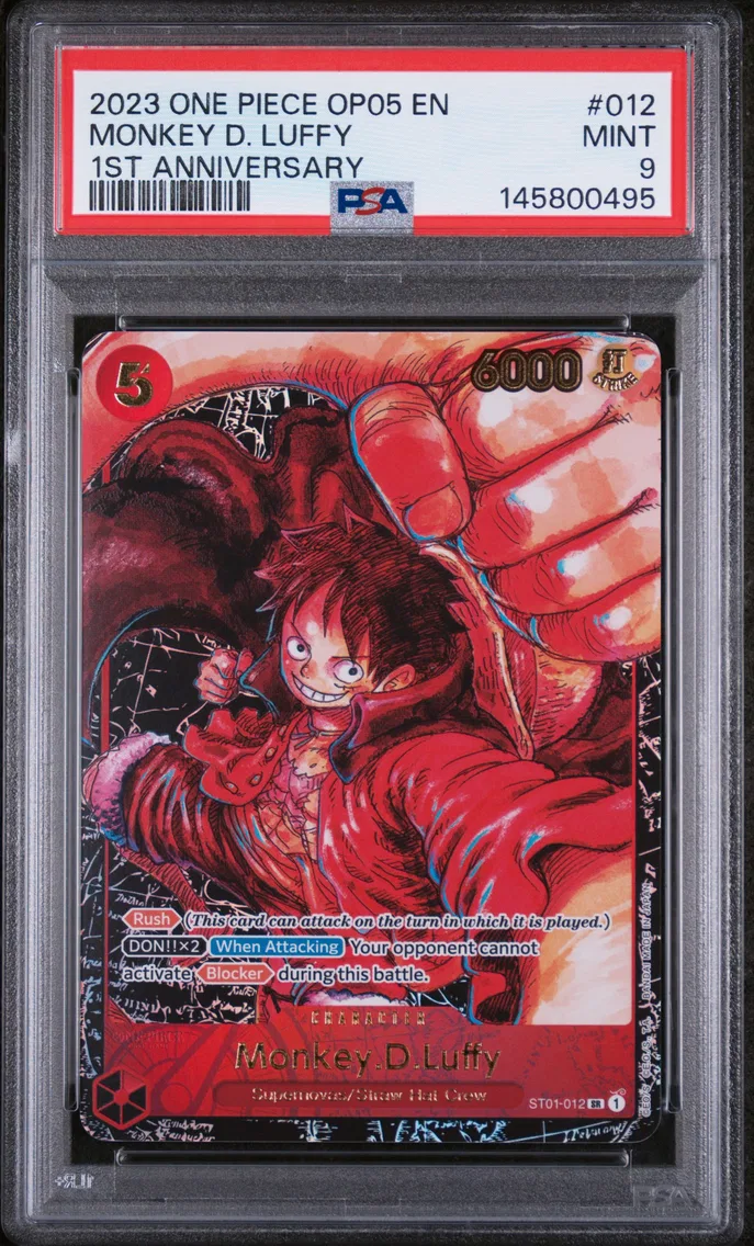 2023 #012 Monkey D. Luffy PSA 9 One Piece OP05-Awakening of the New Era