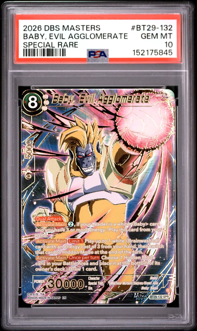2026 #BT29-132 Baby, Evil Agglomerate PSA 10 Dragon Ball Super Card Game Masters Series 29 Fearsome Rivals
