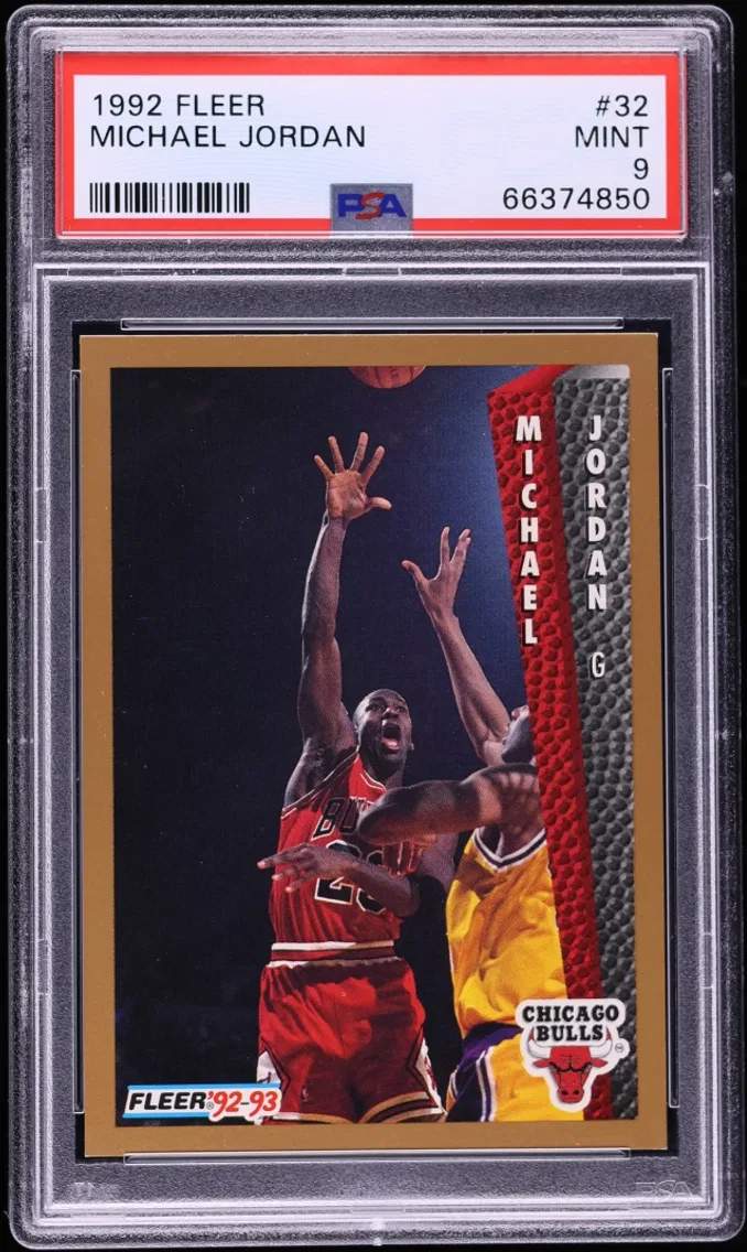 1992 Fleer Basketball Michael Jordan #32 PSA 9 MINT