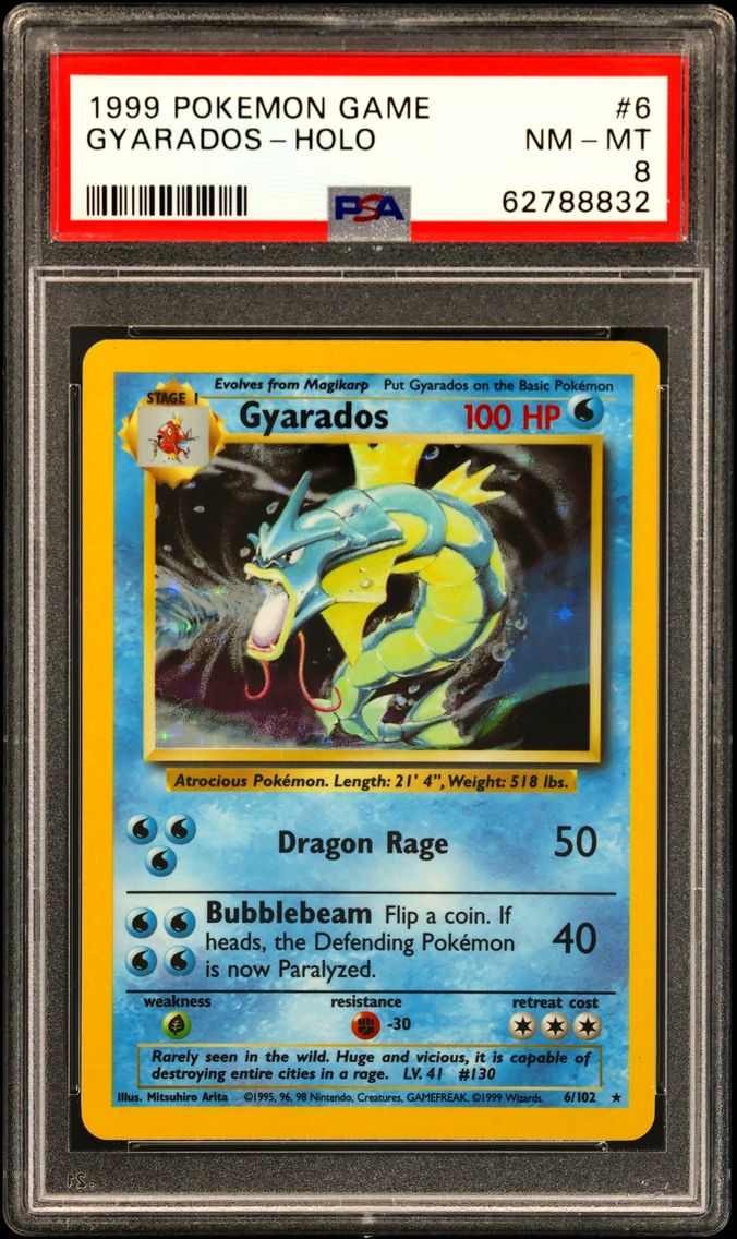1999 #6 Gyarados-Holo PSA 8 Game