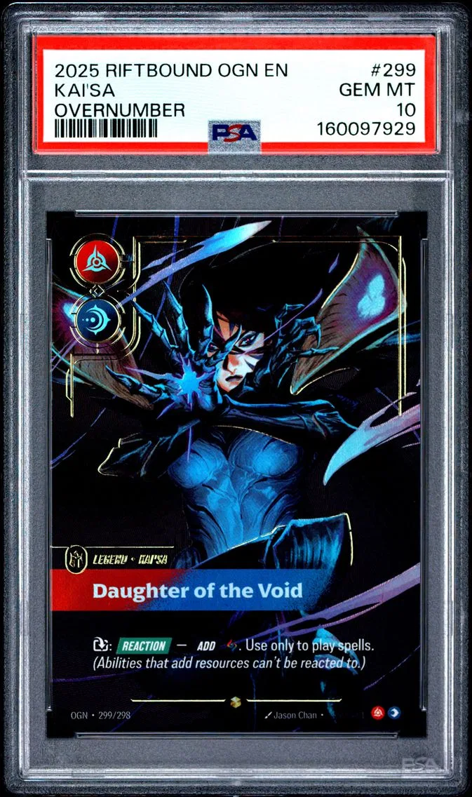 2025 #299 Kai'SA - Daughter of the Void PSA 10 Riftbound: League of Legends Ogn-Origins