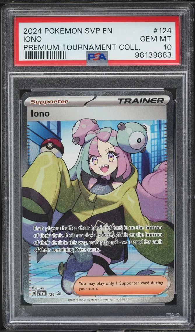2024 #124 SV PROMO PREMIUM TOURNAMENT COLLECTION IONO PSA 10 POKEMON