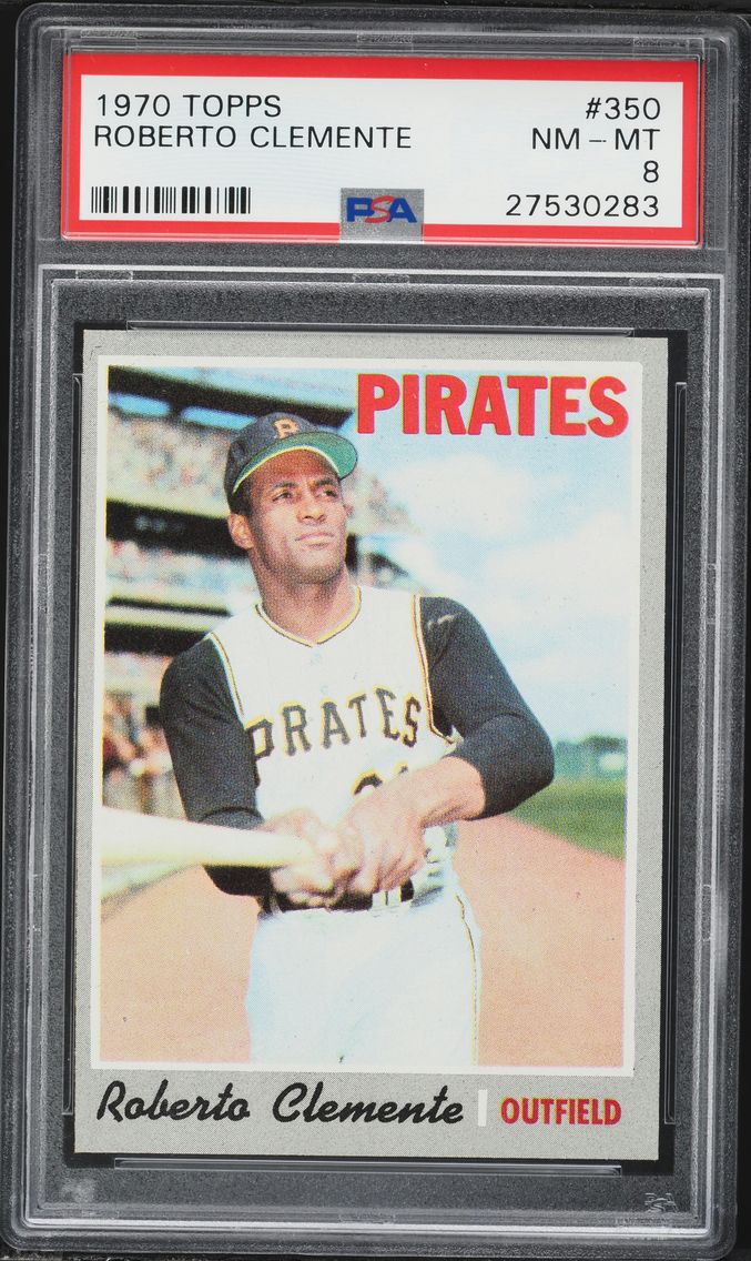 1970 #350 Roberto Clemente PSA 8