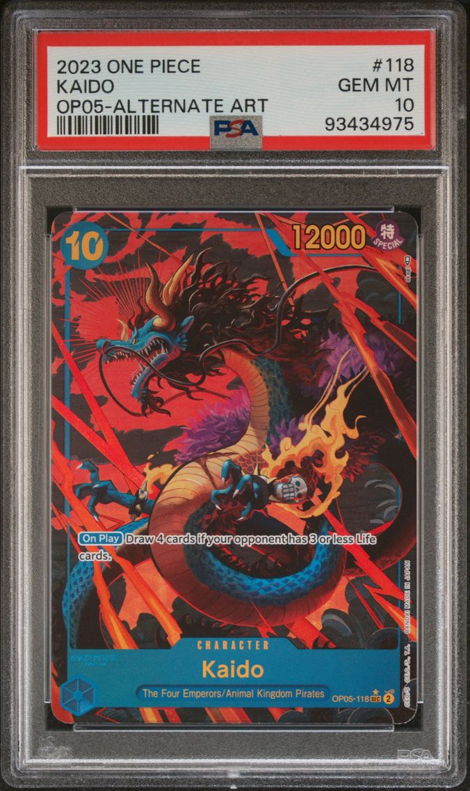 2023 #118 Kaido PSA 10 One Piece OP05-Awakening of the New Era