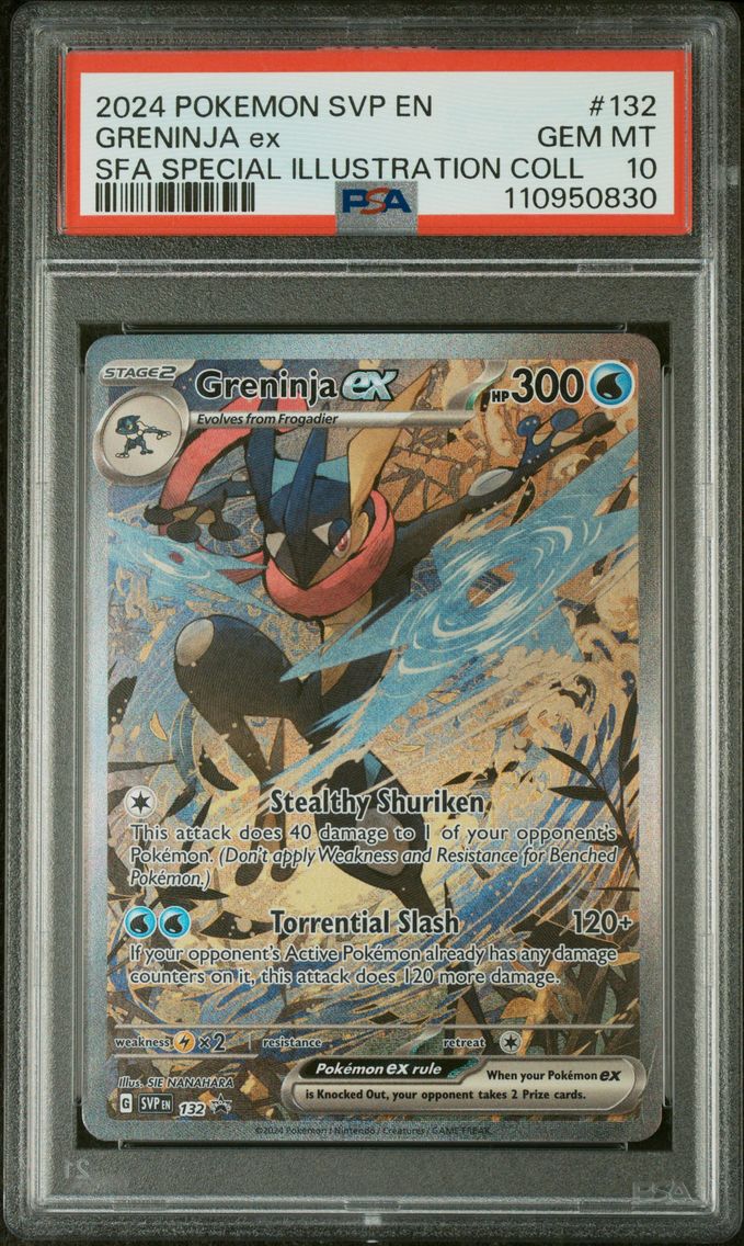 2024 #132 Greninja EX PSA 10 Svp
