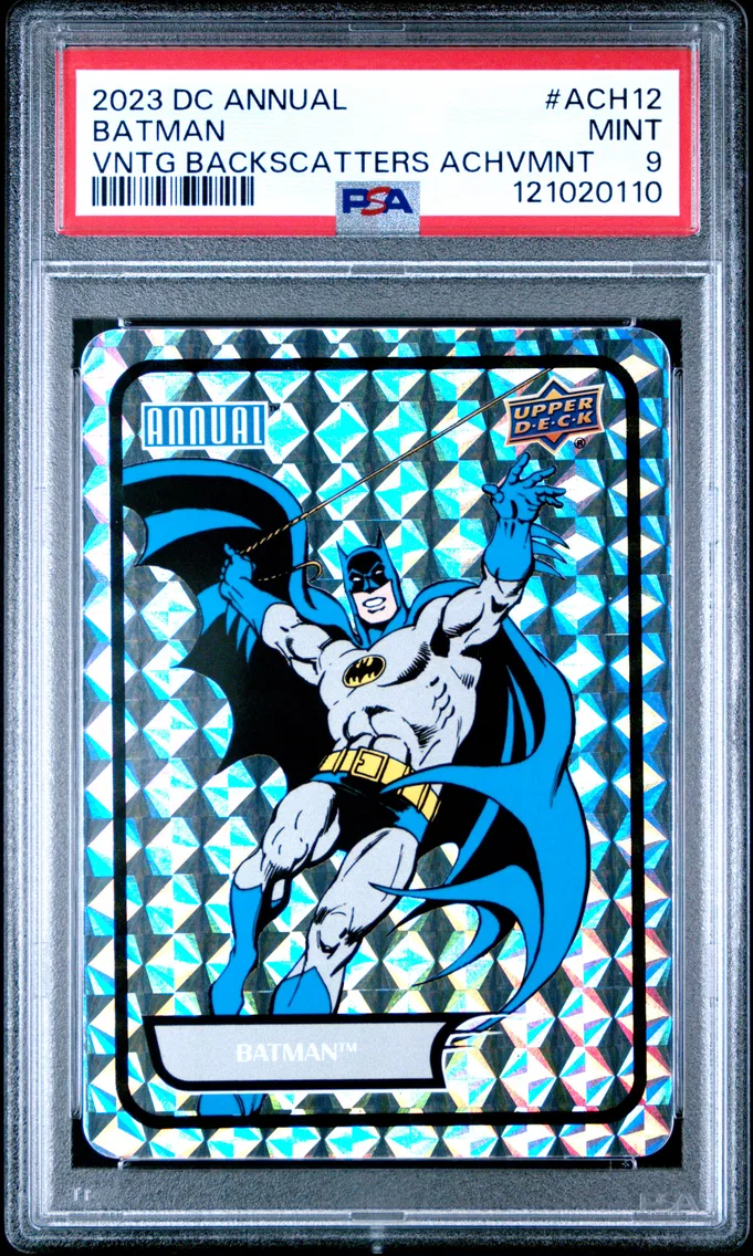 2023 #ACH12 Batman PSA 9 Upper Deck DC Annual Vintage Backscatters Achievements
