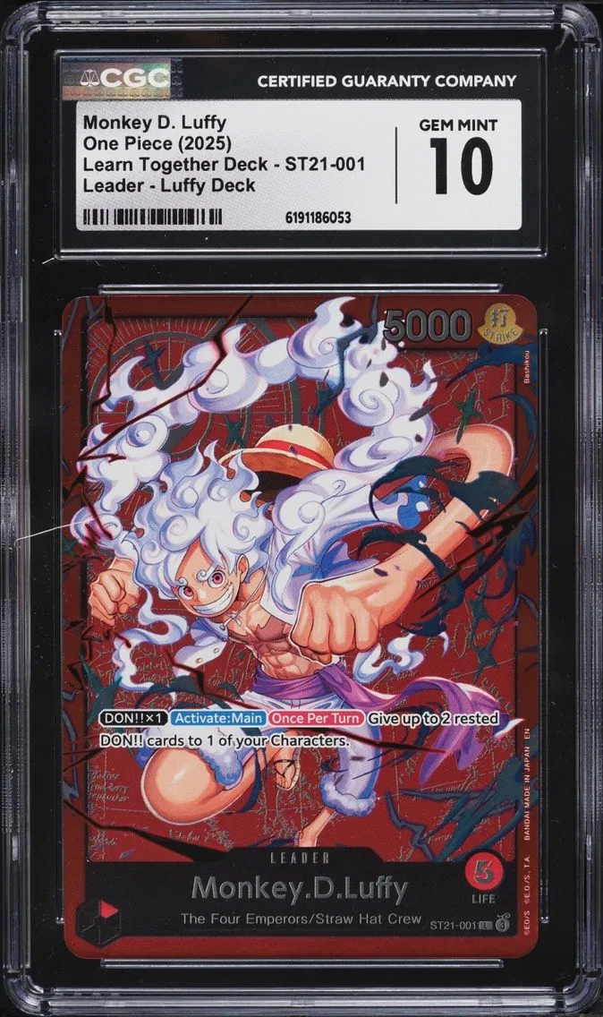 2025 #ST21-001 Monkey D. Luffy CGC 10 One Piece Learn Together Deck Leader