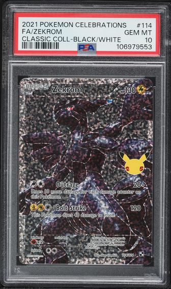 2021 #114 Full Art/Zekrom PSA 10 Celebrations Classic Collection