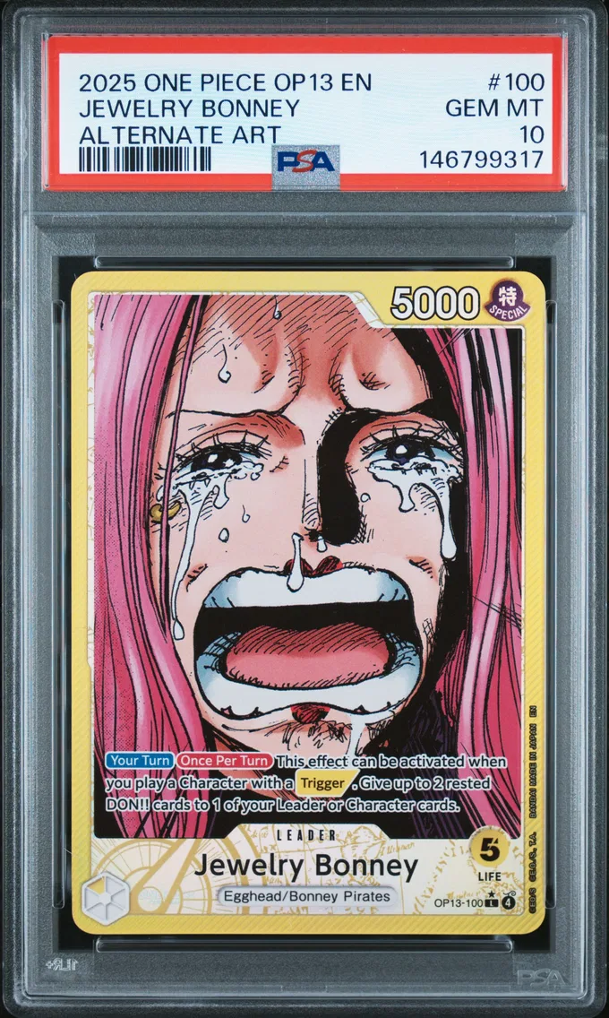 2025 #100 Jewelry Bonney PSA 10 One Piece OP13-Carrying on His Will