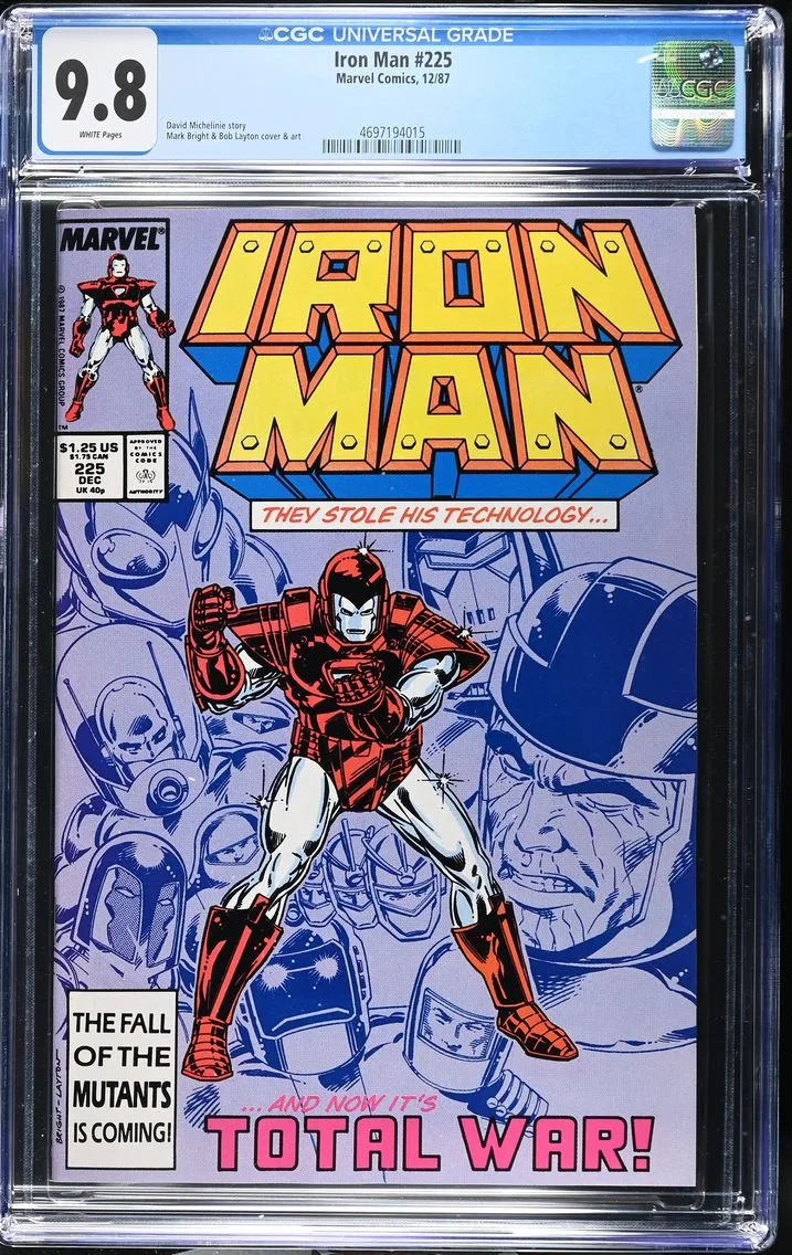 1987 Iron Man #225 CGC 9.8 Marvel Comics
