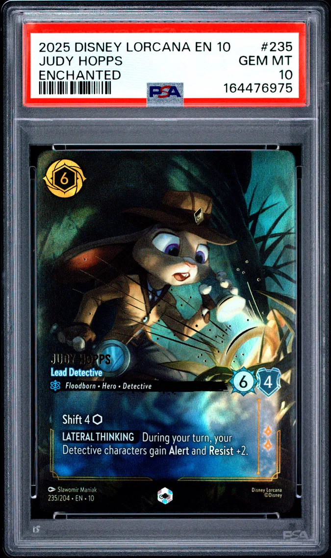 2025 #235 Judy Hopps - Lead Detective PSA 10 Disney Lorcana EN 10-Whispers in the Well